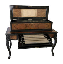 HUGE ANTIQUE ORCHESTRA MUSIC BOX -6 INTERCHANGEABLE CYLINDERS -WE SHIP WORLDWIDE picture