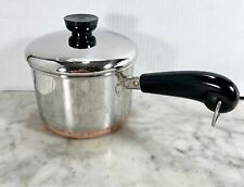 Vintage Revere Ware 1.5 QT Quart Sauce Pan Copper Clad Bottom With Lid Made USA picture