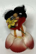 Vintage Tropical Seashell Doll Handmade Figurine picture
