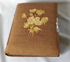 Antique Photo Album 1800s/ 1900s Victorian Cabinet Book w/42 Pictures (Some Tin) picture