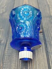 NEW - Vintage Blue Sunflower Daisy Floral Glass Votive Candle Cup Peg picture