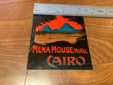 Original Vintage label: early -- MENA HOUSE Hotel - Cairo Egypt -unused picture