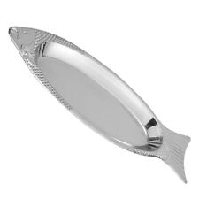Fish Serving Platter Fish Shaped Plate Stainless Steel Fish Dish Metal Food S... picture