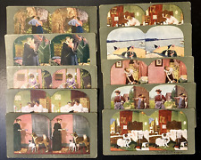 Lot of 10 Stereoview Cards Various Topics #7 picture