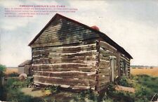 Abraham Lincoln’s Log Cabin built by Lincoln & Father c.1911 Postcard / 10c1-395 picture