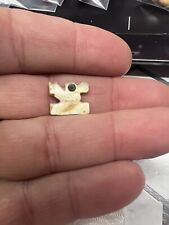 Ancient South American Pre-Columbian Seabird Shell Bead 14.3 X 12 X 3 mm Collect picture