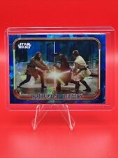 2024 Topps Chrome Star Wars Sapphire Duel of the Fates #3 Two Jedi Vs One Sith picture