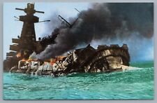 Postcard German Battleship Admiral Graf Spee Scuttled picture