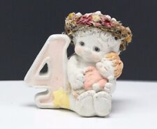 DREAMSICLES Two Cherub Angel Figurines Number 4 Sitting Holding Baby Signed picture