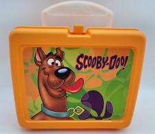 Vintage 1999 Thermos Scooby Doo Orange Plastic Collectible Lunchbox USA MADE picture