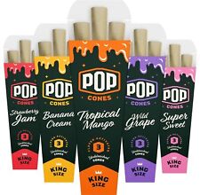 5 Pack Pop Cones Variety Packs Unbleached - King Size picture