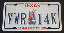 TEXAS 150 YEARS OF STATEHOOD LICENSE PLATE   VWR  Abstract Graphic  14K picture