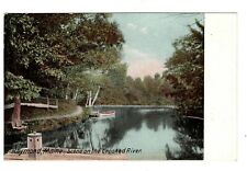 Postcard ME Raymond on the Crooked River Canoe Dock Antique View Maine picture