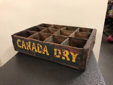 Antique Ginger Ale 12 Bottle Wood Crate Carrier Case Canada Dry G.B. SEELY’S SON picture