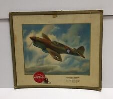 WW2 1943 Coca Cola Print Curtiss P-40 F Warhawk Artwork by William John Heaslip picture