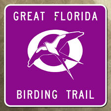 Great Florida Birding Trail highway marker road sign purple 16x16 picture