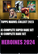 ⭐TOPPS MARVEL COLLECT HEROINES 24 COMPLETE SUPER RARE & RARE SETS [72/72]⭐ picture