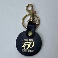 Vintage 1987 John Deer Keychain 150 Years Vocational FFA Agriculture Black picture