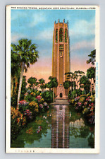 c1936 Postcard Lake Wales FL Florida Bok Singing Tower Mountain Lake Sanctuary picture