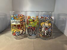 McDonald's The Great Muppet Caper 1981 Glasses Vintage SET OF 3 picture