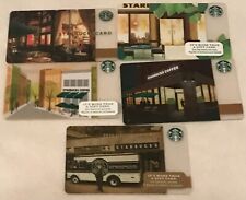 Lot of 5 Starbucks Store Fronts Gift Cards NEW picture