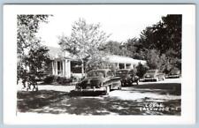 1940s RPPC LODGE LAKEWOOD MAINE CLASSIC ANTIQUE CARS VINTAGE REAL PHOTO POSTCARD picture