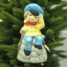 Vtg Jasco Merri Bells Tiny Tim Porcelain Bisque Bell Boy Christmas Figurine 78  picture
