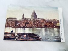 St. Paul's From The River London England Oilette Art Tuck Postcard #325 picture