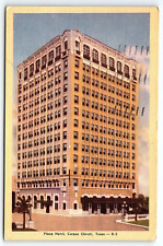 1940s CORPUS CRISTI TEXAS PLAZA HOTEL TX STREET VIEW LINEN POSTCARD P2088 picture
