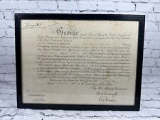 King George V signed British Military appointment document 1917 ~ Official Seal picture
