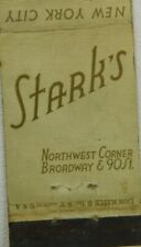 Stark's New York City Vintage Matchbook Cover lion match picture