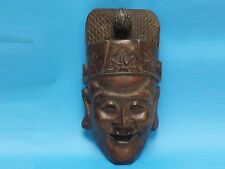 MONUMENTAL VINTAGE EARLY MID CENTUY CHINESE CARVED HONGMU WOOD MASK picture