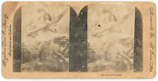 c1890's Keystone Real Photo Stereoview Card 924 Love and Psyche Statues picture