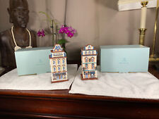 New LOT of 2 Partylite Tealight Houses Cafe Vienna +Cafe Prague MINT Condition picture