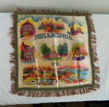 Vintage PHILA PA Souvenir Pillowcase Liberty Bell Independence Hall Betsy Ross picture