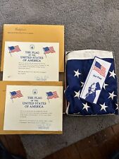 Vintage American Flag with 2 COA Certificates 3x5 ft Flown Over US Capitol picture