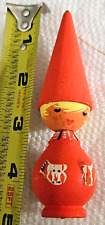 RARE Vintage Swedish SVENSK SLOJD Figure Original Label  Mrs. Claus - Wood Gnome picture