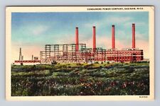 Saginaw MI-Michigan, Consumer Power Company, Antique Vintage Souvenir Postcard picture