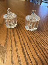 Vintage Heisey by Imperial Glass Master Salt Cellar with Lid  set of two picture