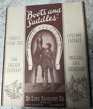 *VERY SCARCE* 1941-42 DE LUXE SADDLERY CO. CATALOG, PRICELIST BALTIMORE MARYLAND picture
