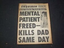 1965 NOV 7 NATIONAL ENQUIRER NEWSPAPER -MENTAL PATIENT FREED, KILLS DAD- NP 7399 picture