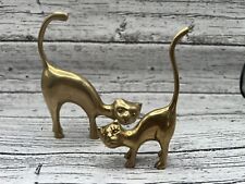 Vintage Brass Cat Figurine Lot picture