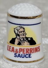 1980 Franklin Mint FP Fine Porcelain Advertising Thimble Lea & Perrins Sauce picture