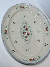 International China Co. Vintage Stoneware Strawberry Lane 15” Oval Platter picture
