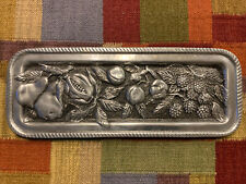Pewter Serving Tray Platter By Betty Barrena # 071 ~ 18” x 7” Excellent Cond. picture