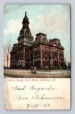 Johnstown PA-Pennsylvania, Cambria County Court House, Antique Vintage Postcard picture