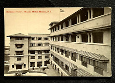 1910's Postcard Entrance Court Manila Hotel Philippines   A8 picture