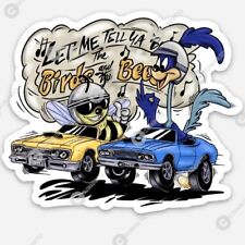 Muscle Car STICKER - Super BEE Ratfink Road Runner birds And Bees Decal picture