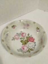 Antique Rose Floral Decorated Large Serving Bowl Germany picture