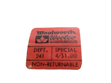 Vintage Woolworth Woolco Price Lable picture
